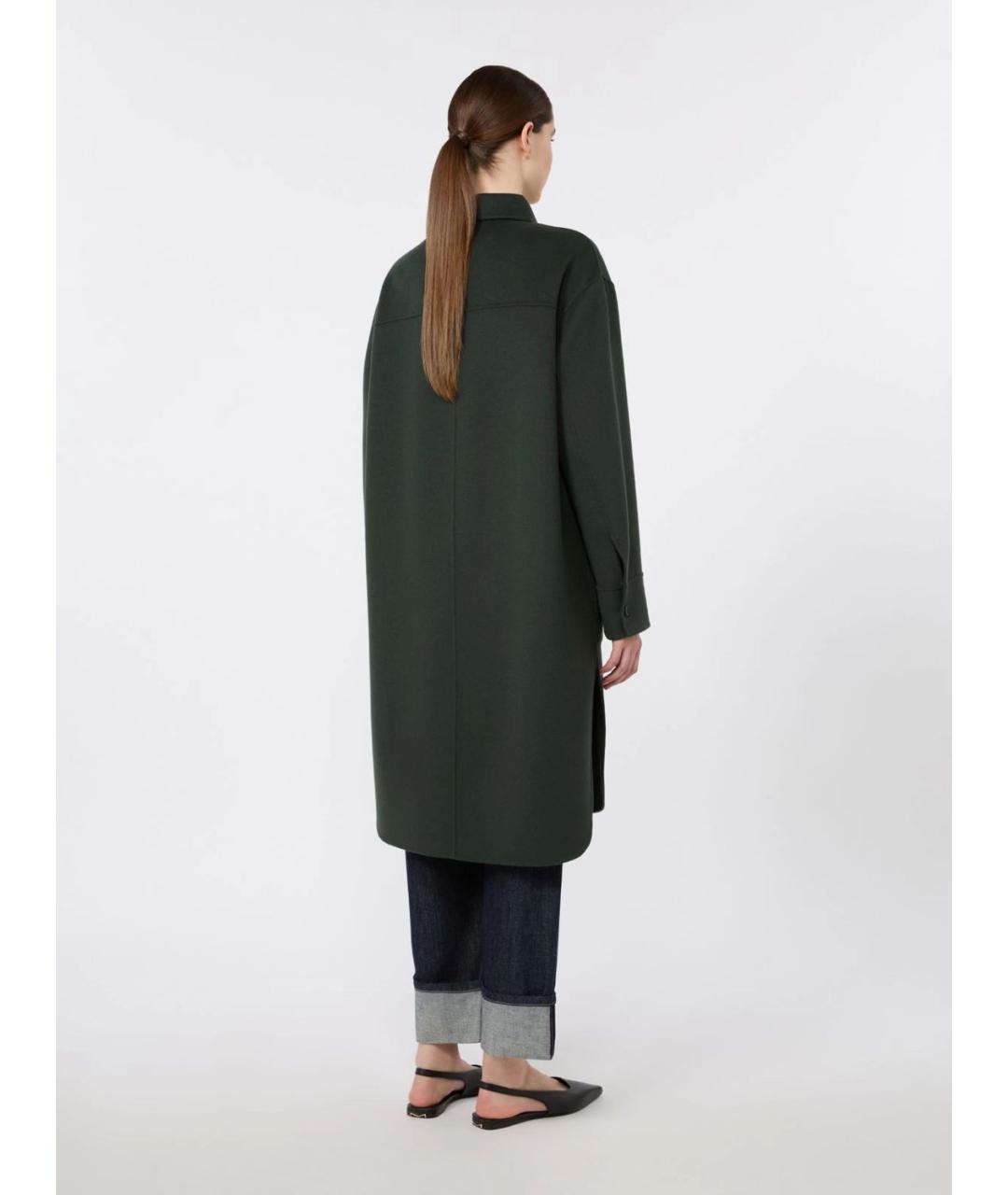 'S MAX MARA Зеленое шерстяное пальто, фото 4