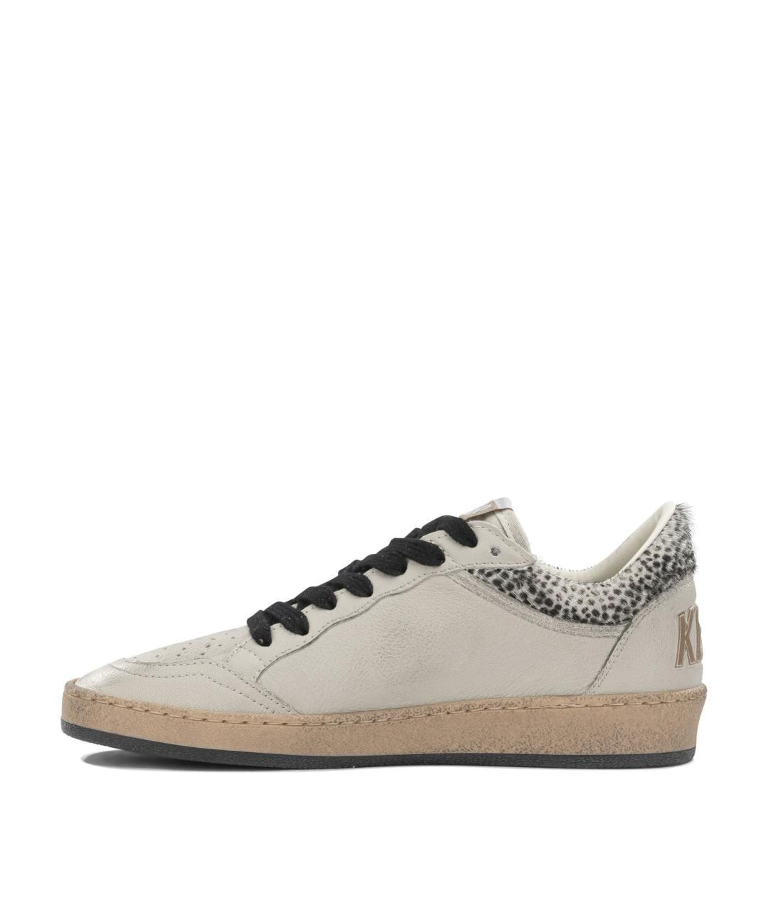 GOLDEN GOOSE DELUXE BRAND Бежевые кожаные кроссовки, фото 3