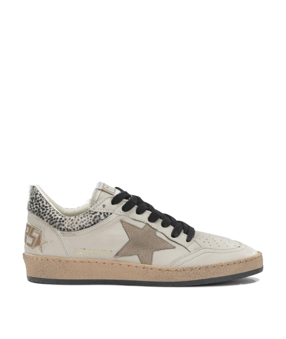 GOLDEN GOOSE DELUXE BRAND Бежевые кожаные кроссовки, фото 1