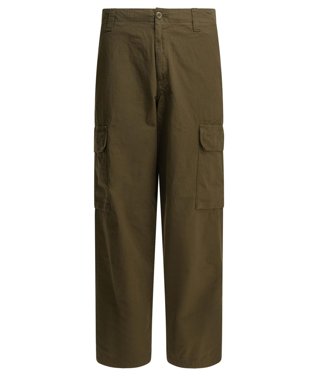 CARHARTT WIP Зеленые хлопковые повседневные брюки, фото 1