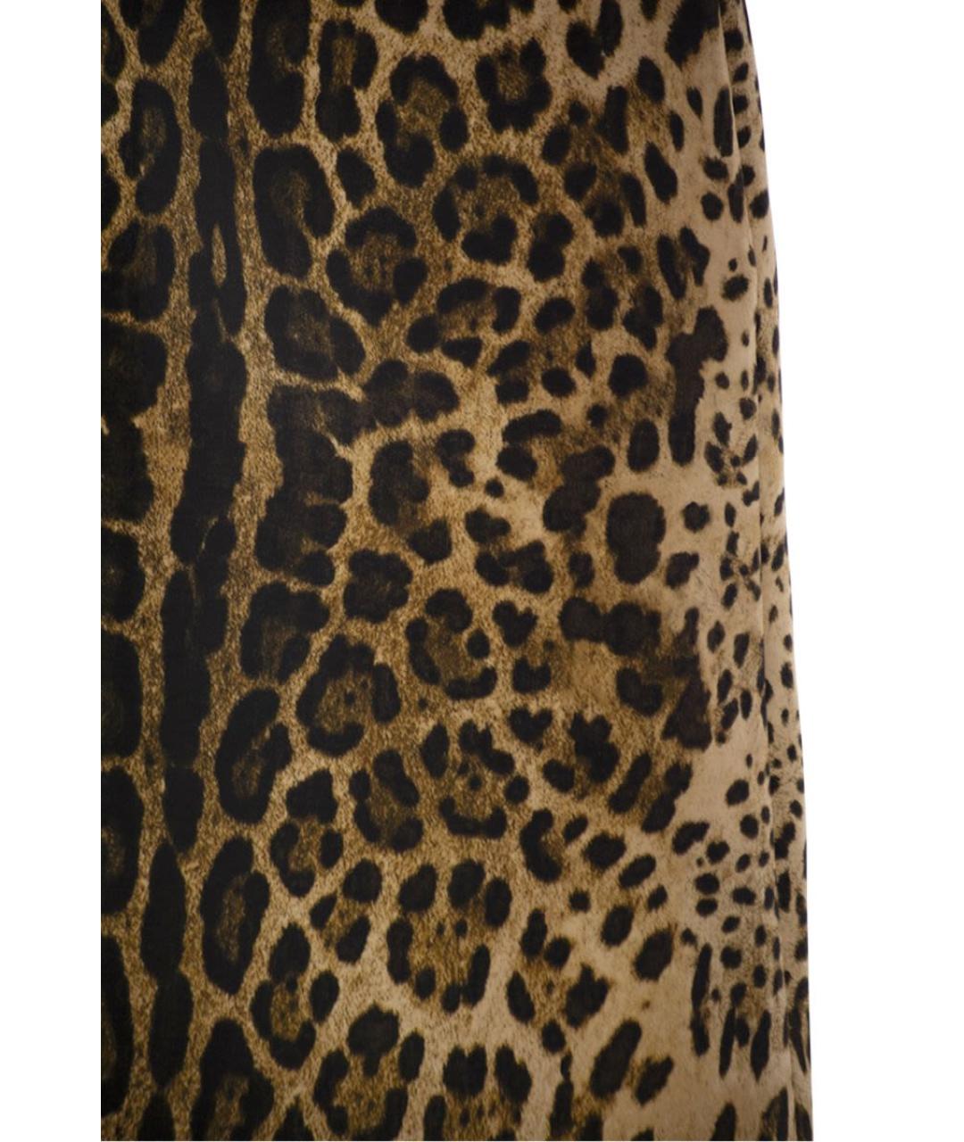 MAX MARA Коричневая хлопковая юбка миди, фото 4