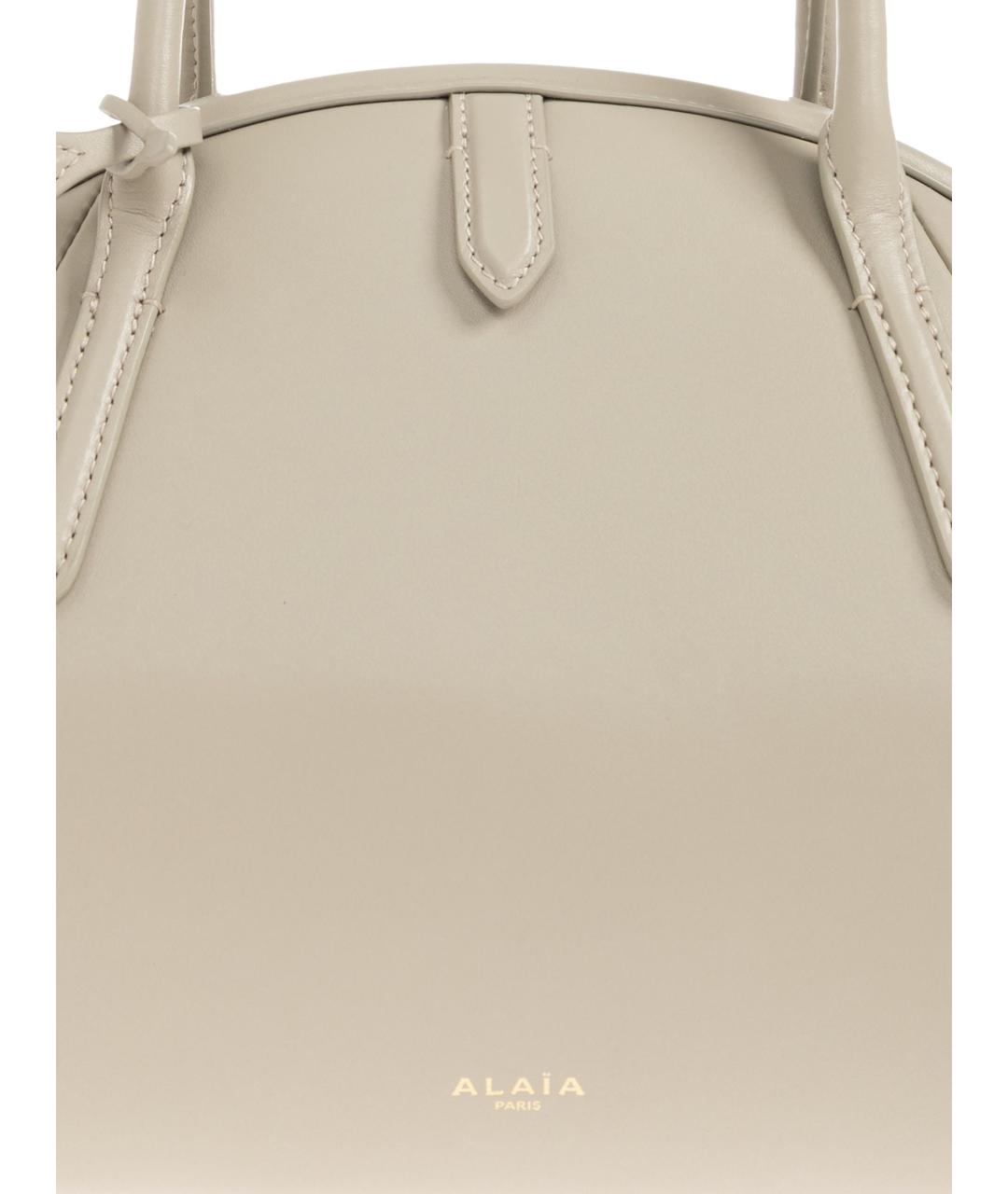 ALAIA Бежевая кожаная сумка тоут, фото 2