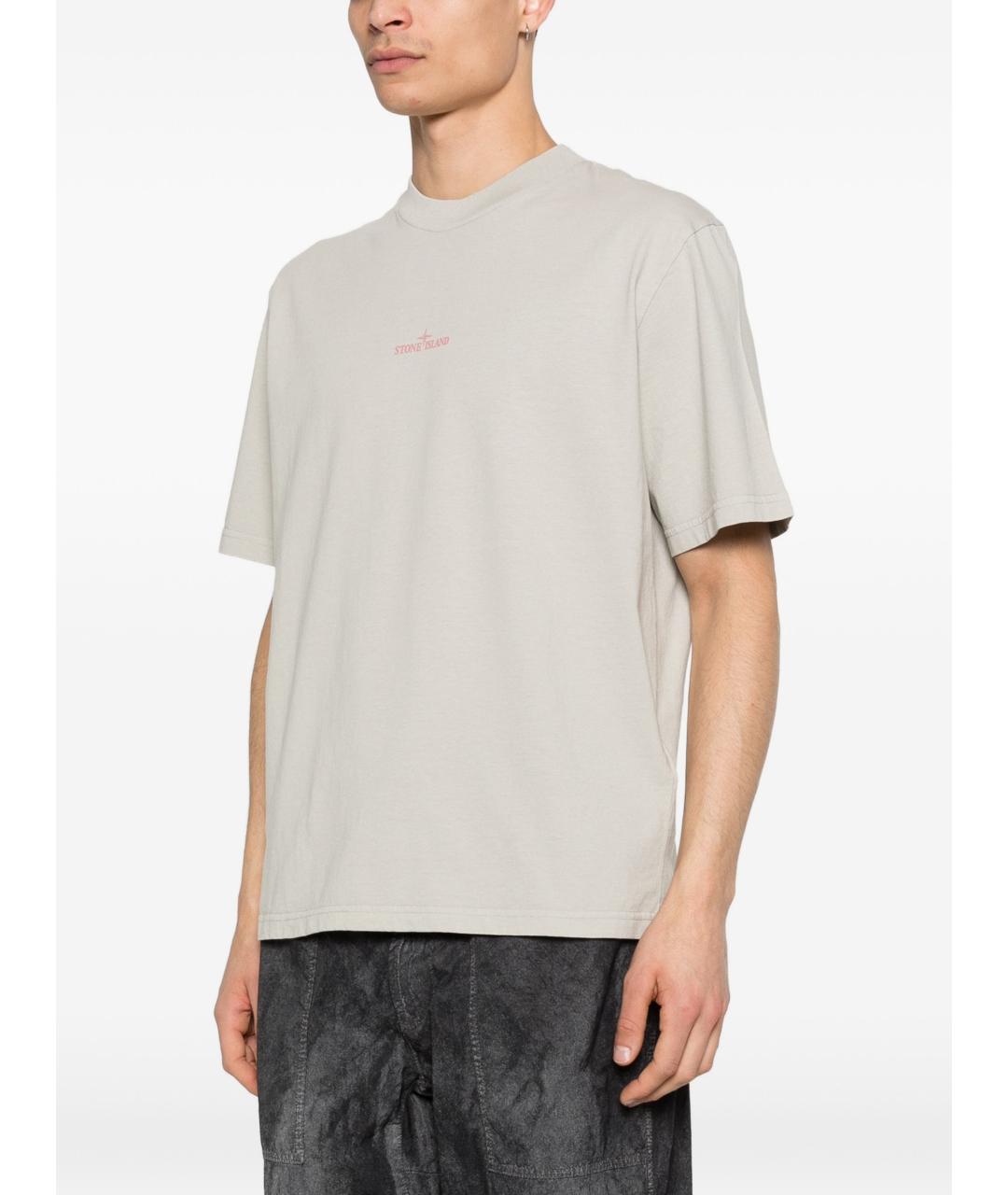 STONE ISLAND Хлопковая футболка, фото 3