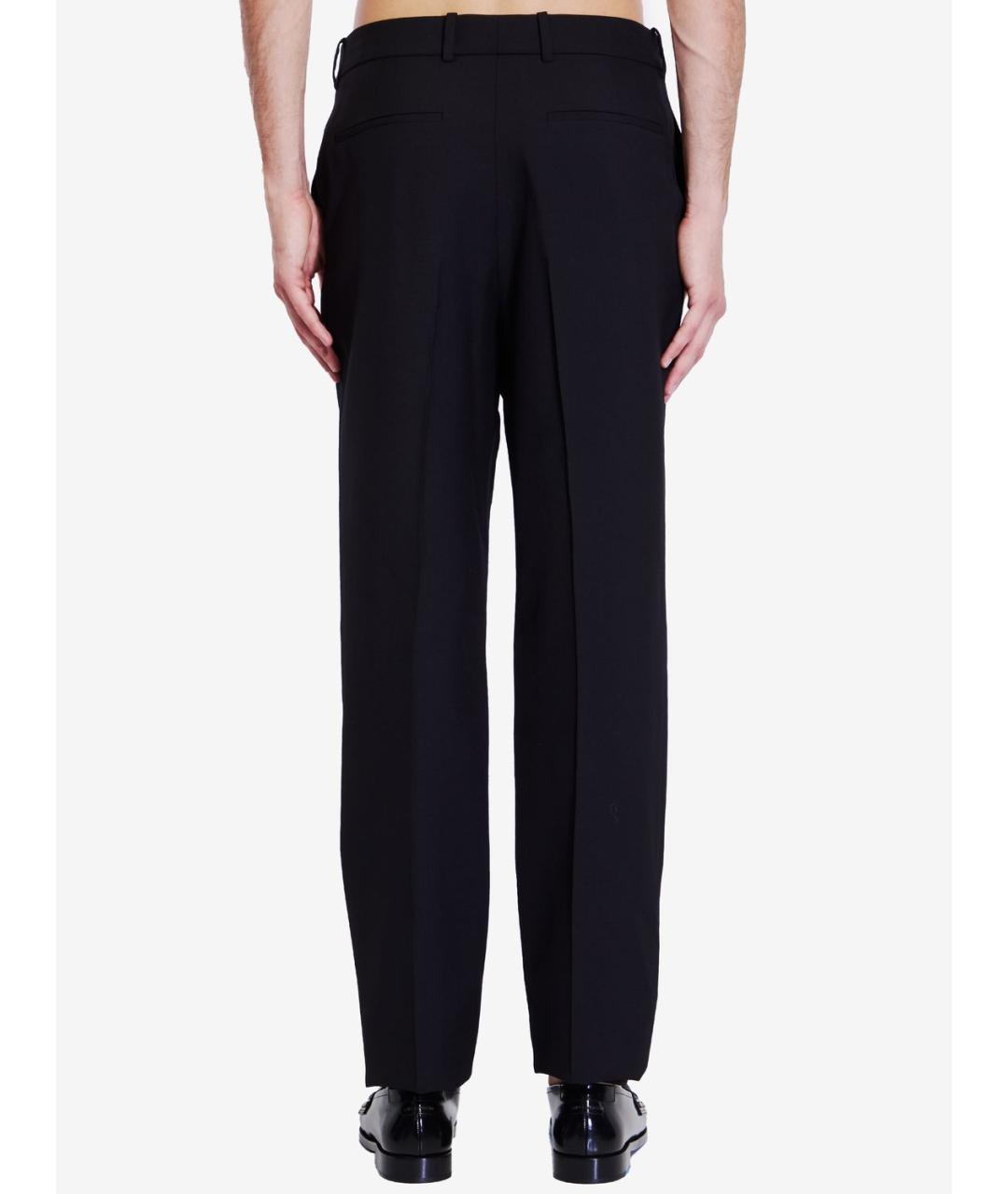 SAINT LAURENT Черные шерстяные классические брюки, фото 3
