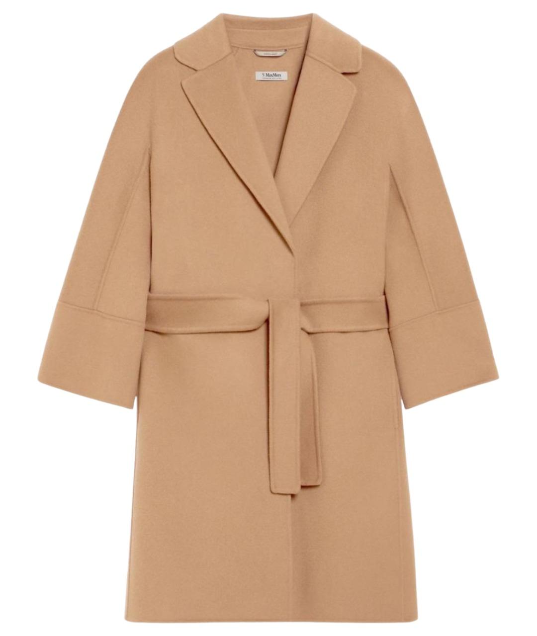 'S MAX MARA Бежевое шерстяное пальто, фото 1