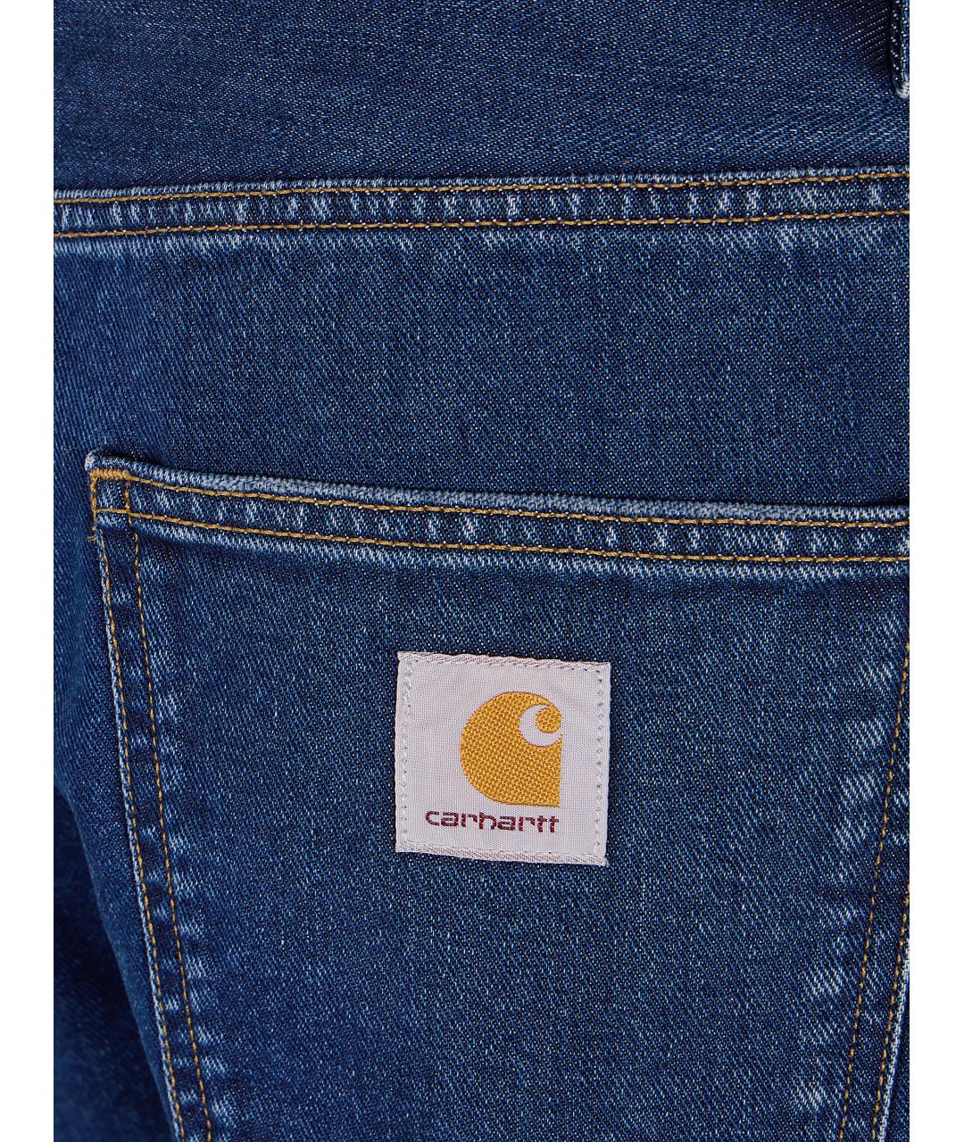 CARHARTT WIP Синие хлопковые повседневные брюки, фото 3
