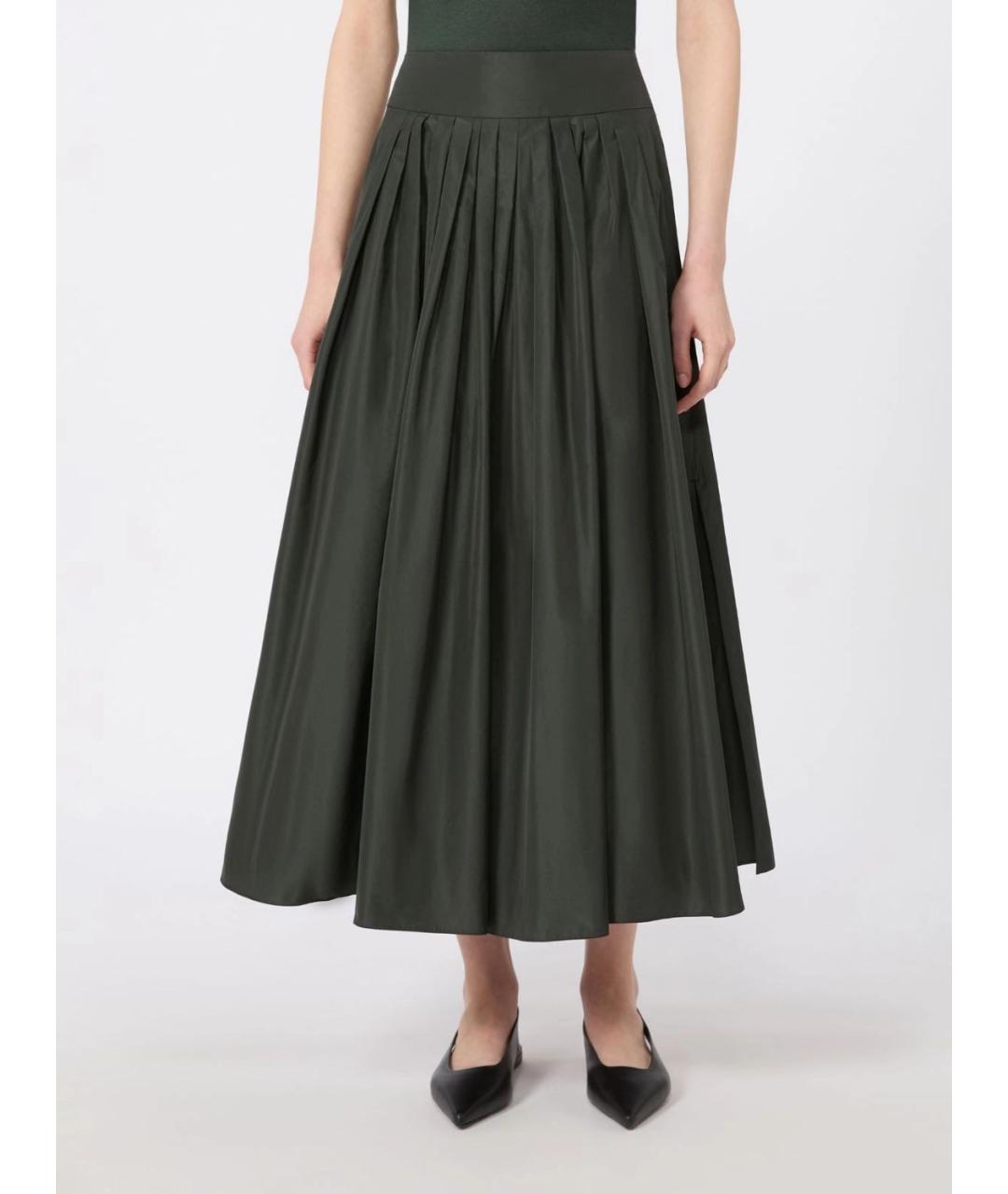 'S MAX MARA Зеленая юбка макси, фото 3