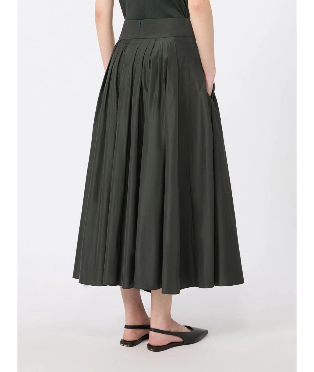 'S MAX MARA Зеленая юбка макси, фото 4