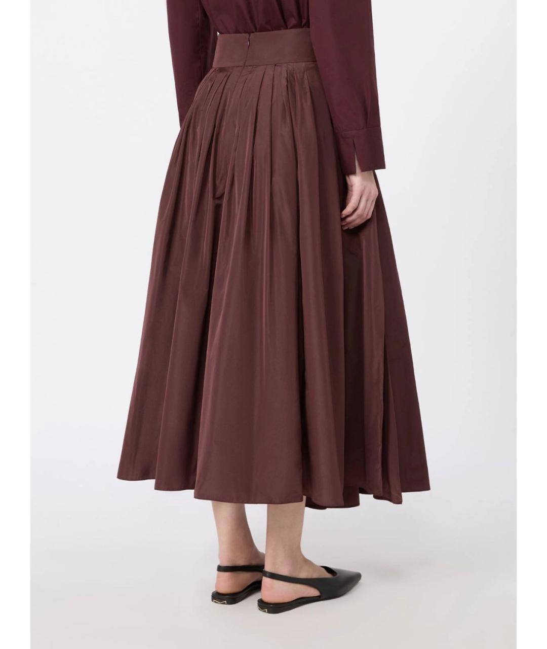 'S MAX MARA Бордовая юбка макси, фото 4