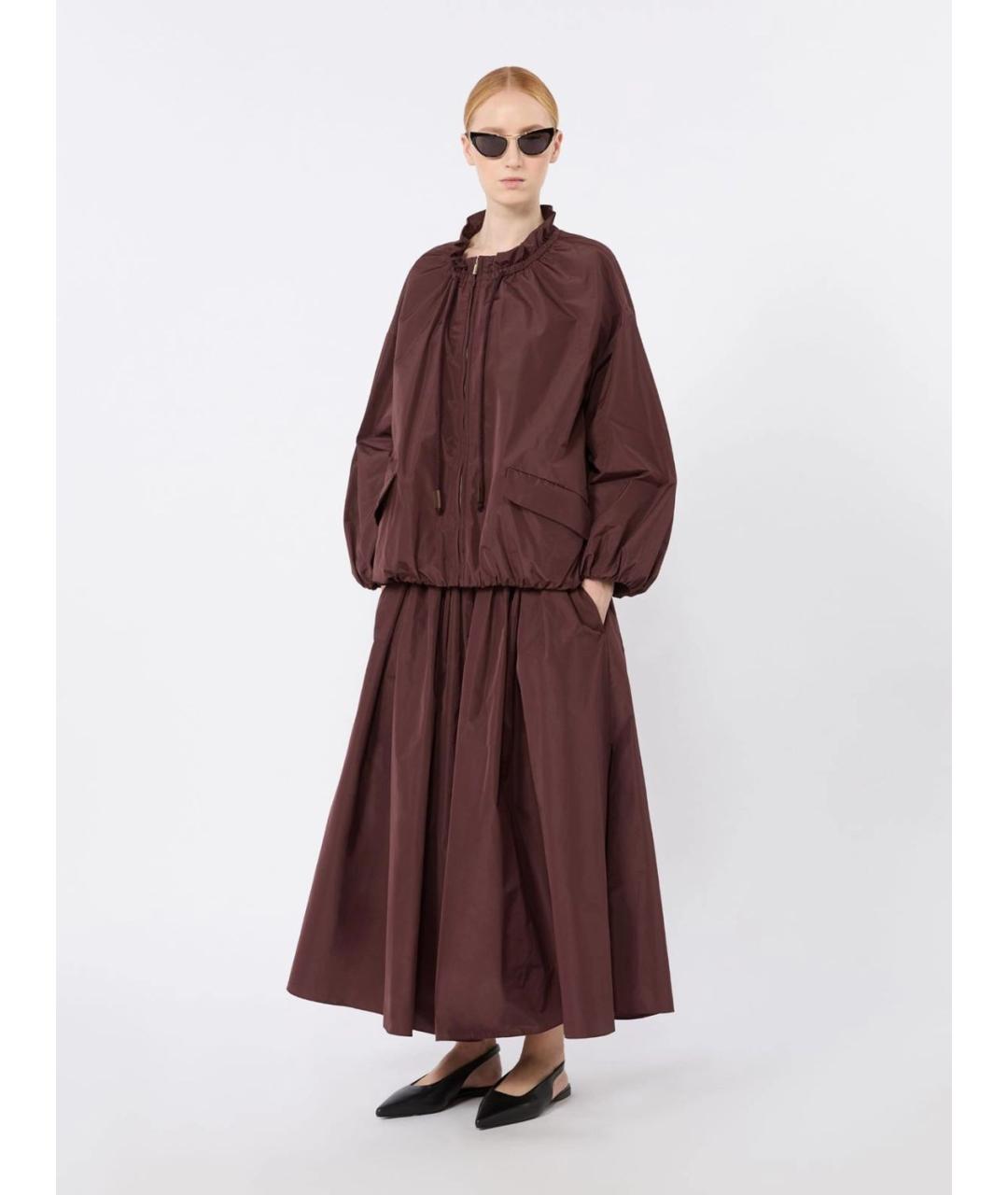 'S MAX MARA Бордовая юбка макси, фото 2