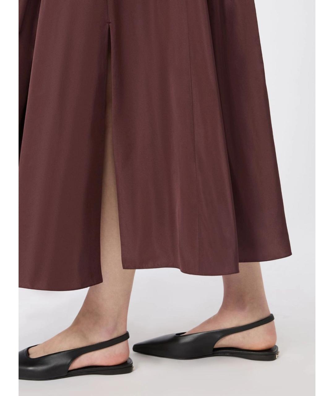 'S MAX MARA Бордовая юбка макси, фото 5
