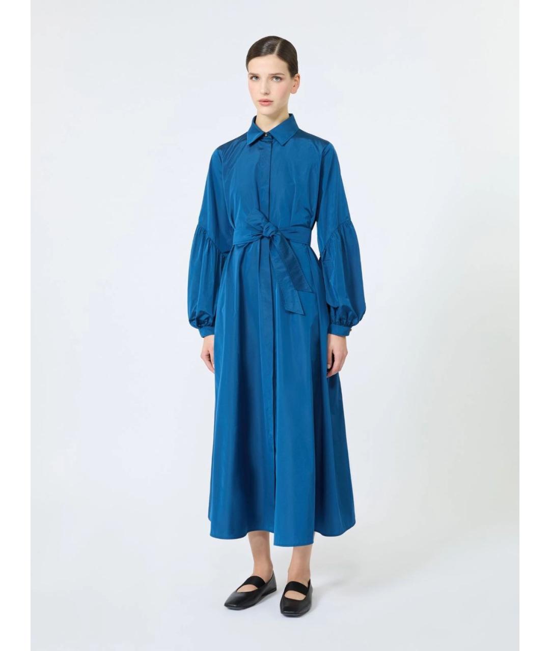 MAX MARA Темно-синее повседневное платье, фото 3
