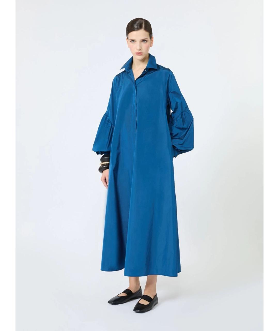 MAX MARA Темно-синее повседневное платье, фото 2