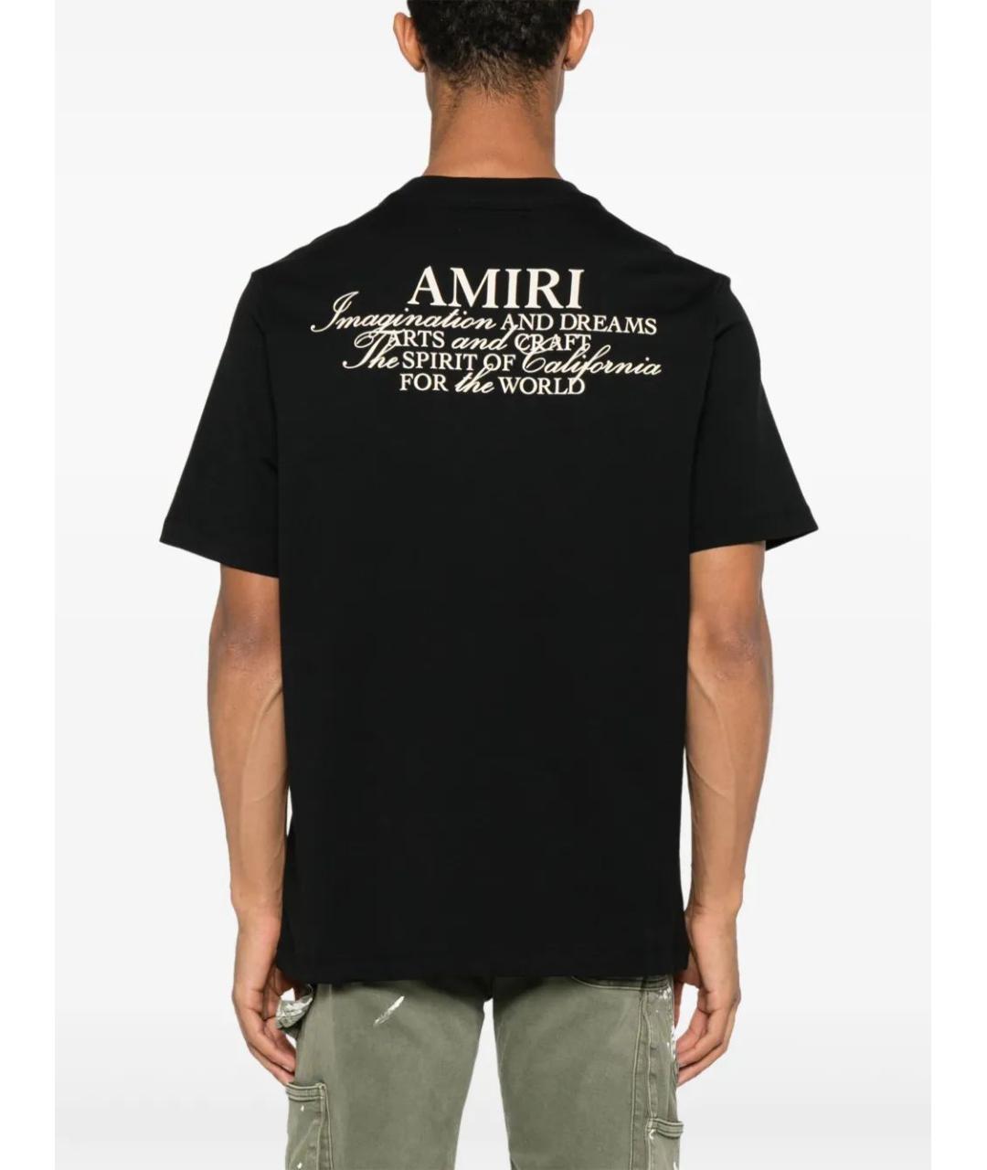 AMIRI Черная хлопковая футболка, фото 3