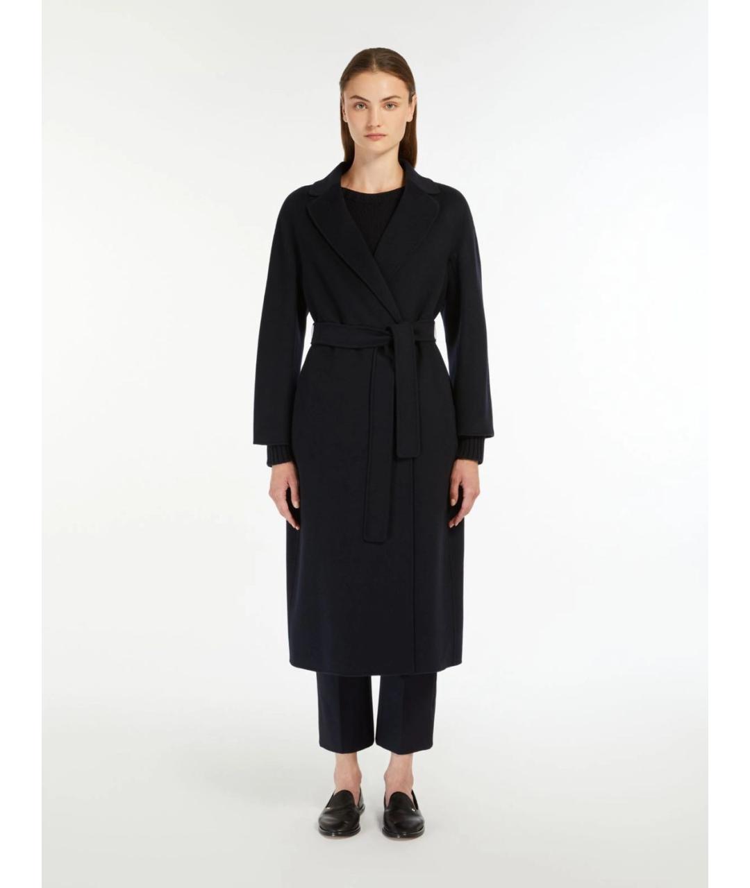 'S MAX MARA Синее шерстяное пальто, фото 3