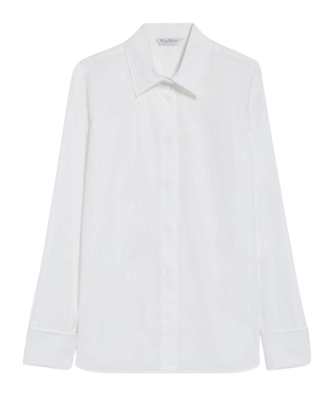 MAX MARA Белая хлопковая рубашка, фото 1