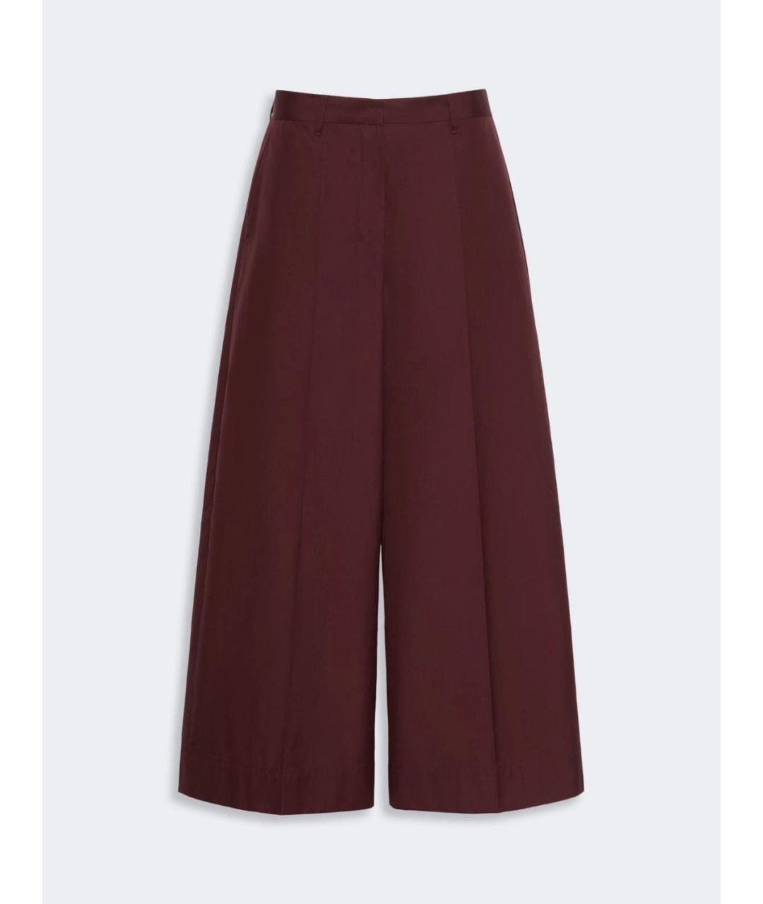 'S MAX MARA Красные хлопковые прямые брюки, фото 5
