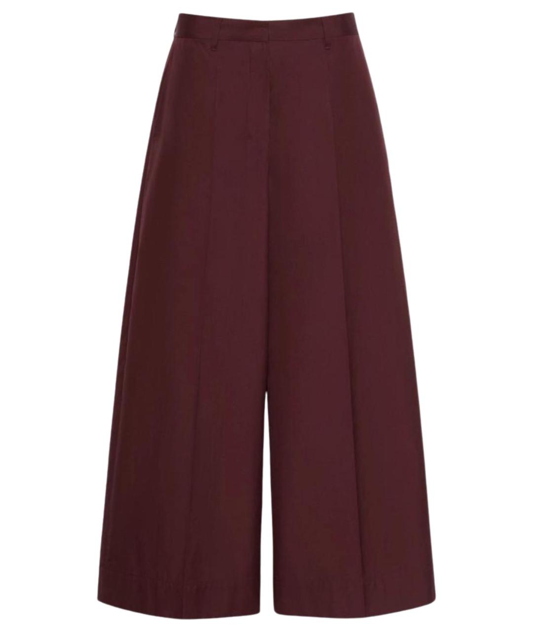 'S MAX MARA Красные хлопковые прямые брюки, фото 1