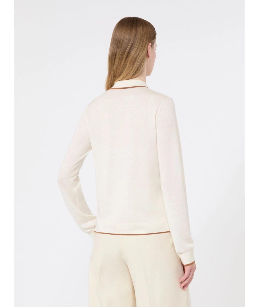 MAX MARA STUDIO Белый шерстяной кардиган, фото 4