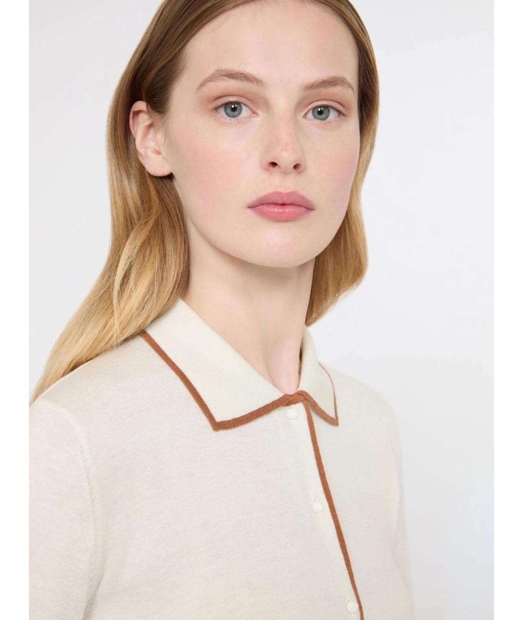 MAX MARA STUDIO Белый шерстяной кардиган, фото 5