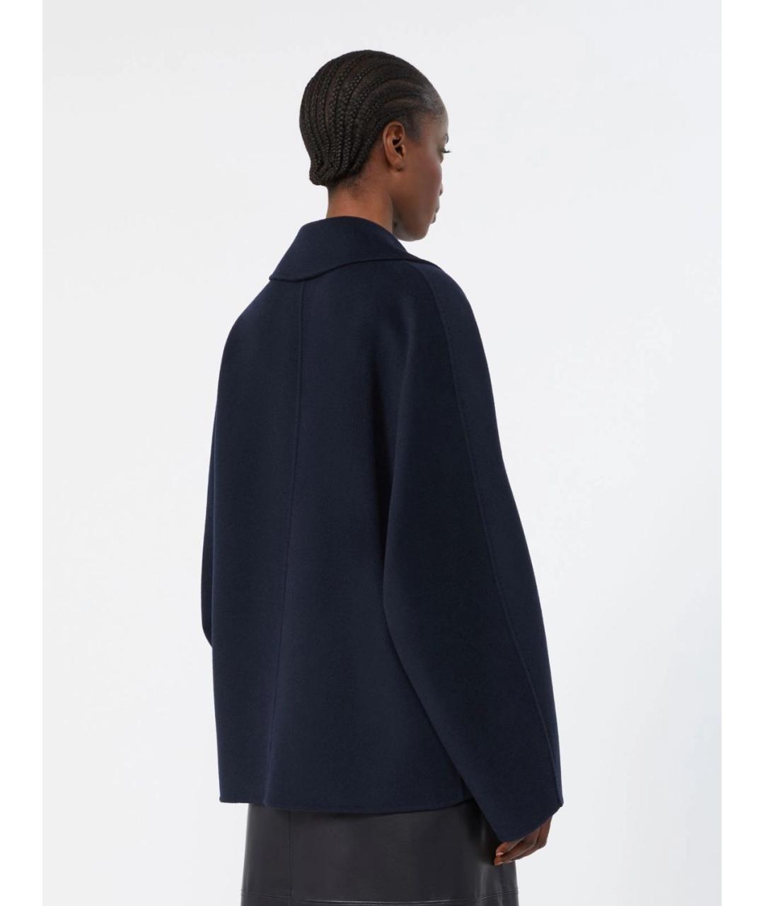 'S MAX MARA Синее шерстяное пальто, фото 4