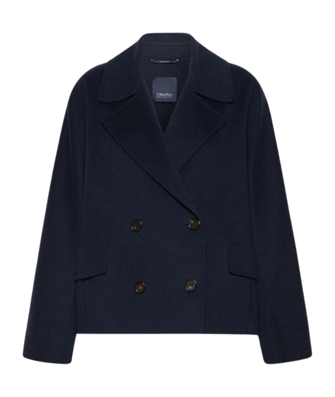 'S MAX MARA Синее шерстяное пальто, фото 1