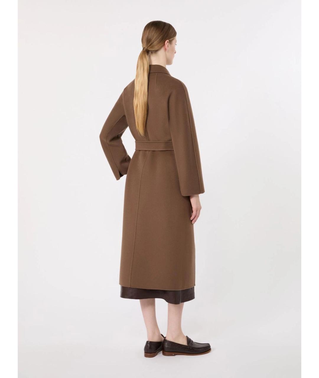 'S MAX MARA Хаки шерстяное пальто, фото 4