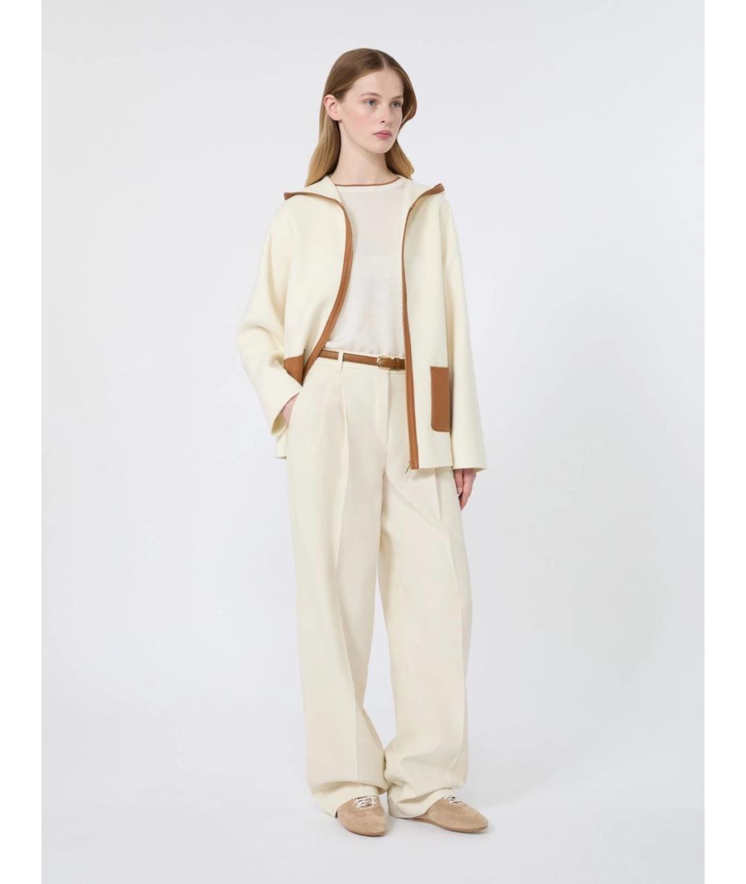 MAX MARA STUDIO Белая шерстяная футболка, фото 2