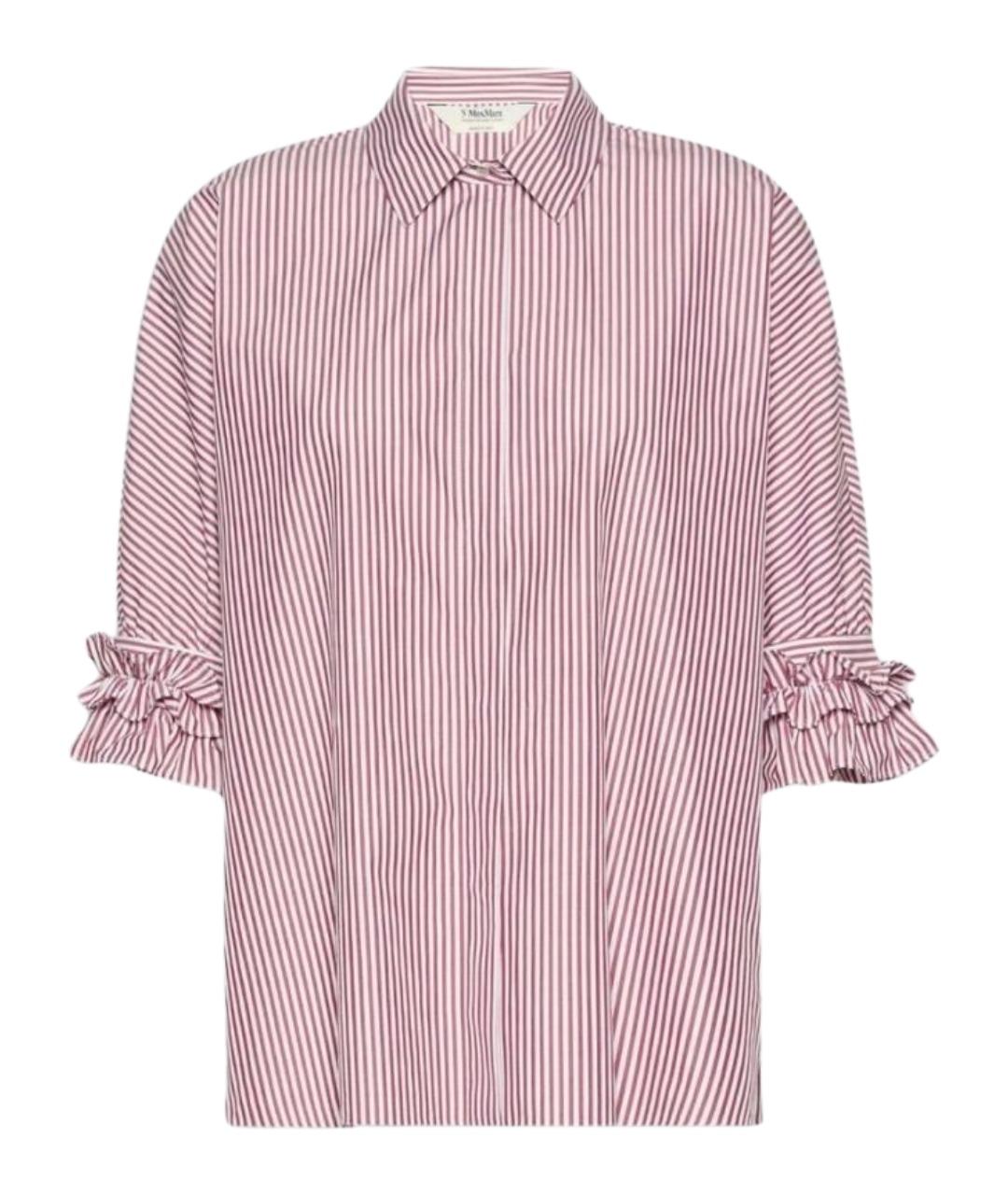 'S MAX MARA Бордовая хлопковая рубашка, фото 1