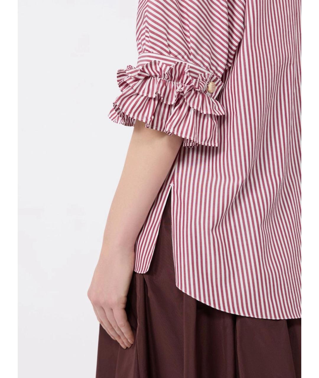 'S MAX MARA Бордовая хлопковая рубашка, фото 5