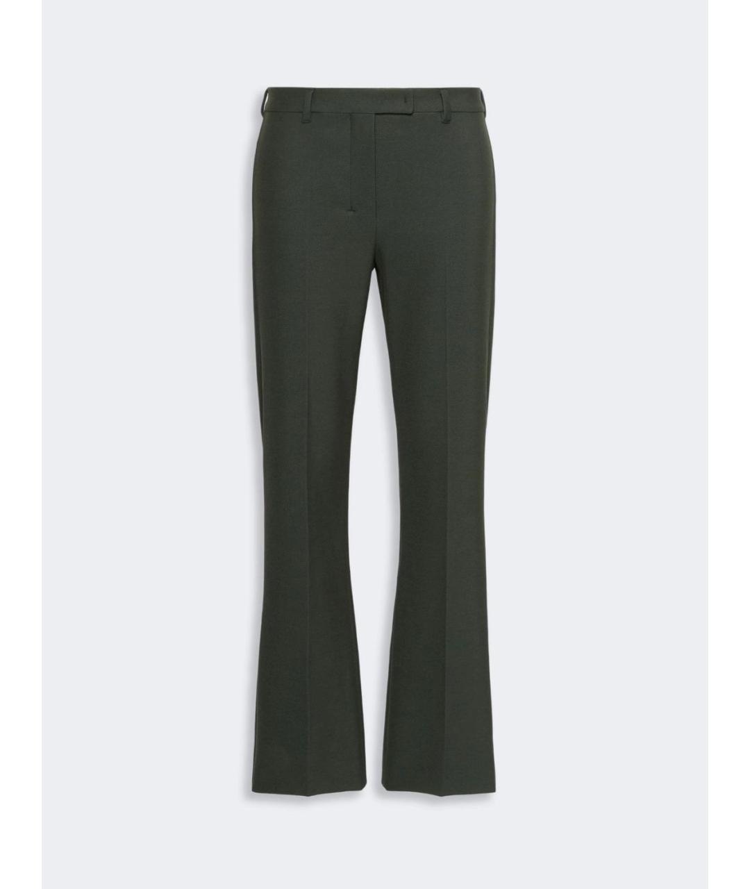 'S MAX MARA Зеленые хлопковые прямые брюки, фото 5