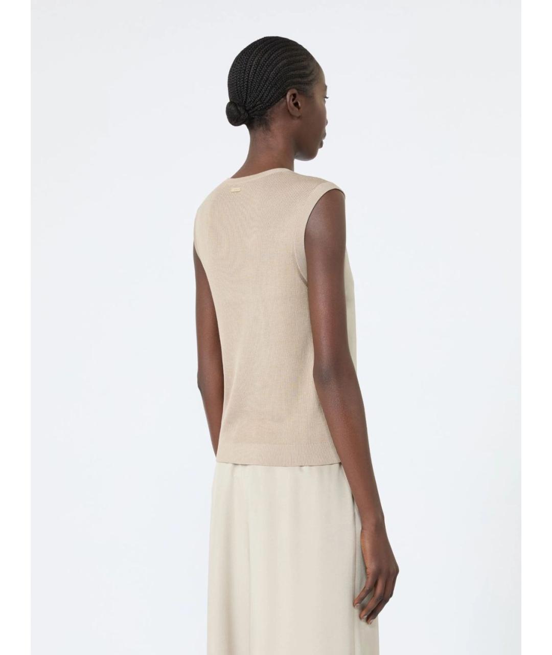 MAX MARA Бежевый кашемировый джемпер / свитер, фото 4