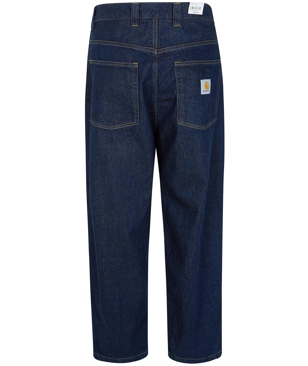 CARHARTT WIP Синие хлопковые прямые джинсы, фото 4