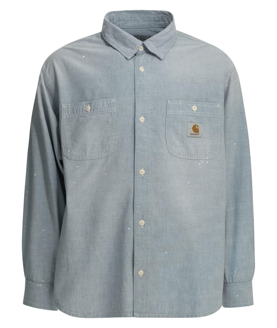 CARHARTT WIP Голубая хлопковая кэжуал рубашка, фото 1