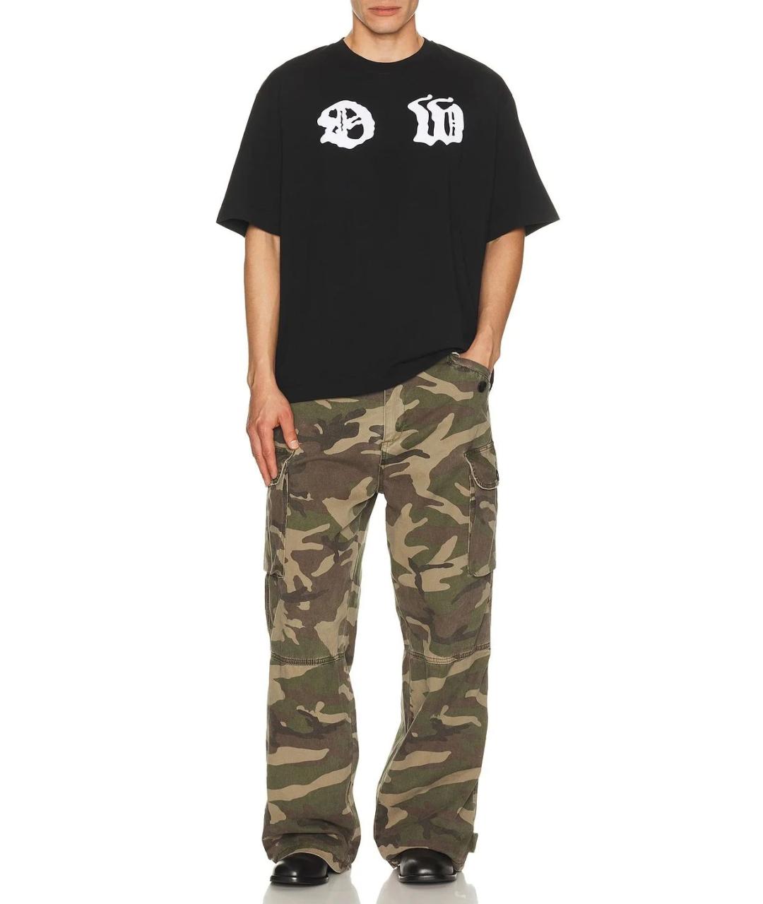 OFF-WHITE Черная хлопковая футболка, фото 4