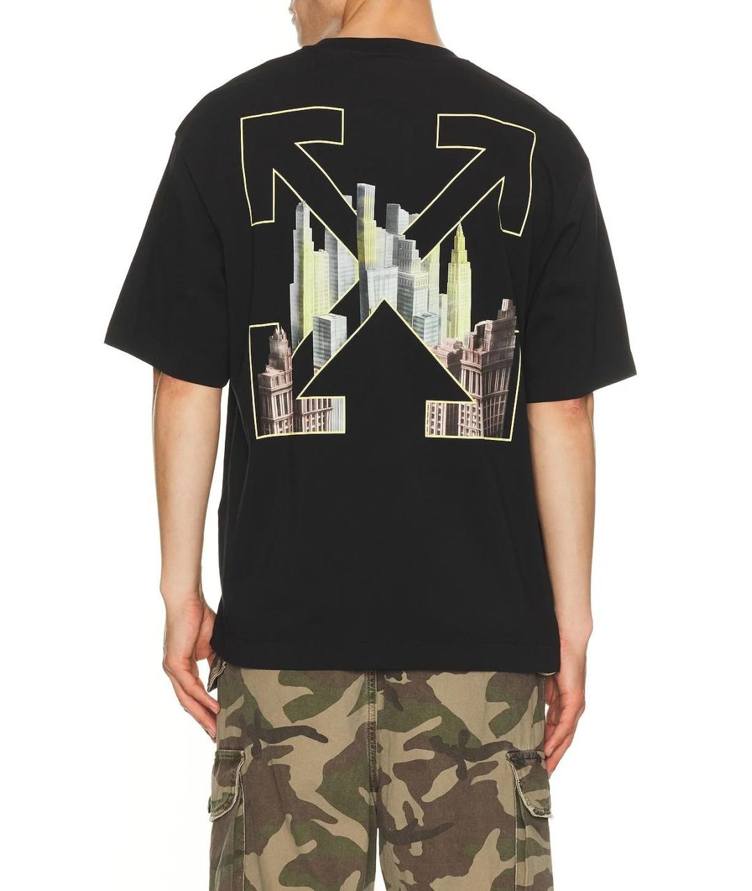 OFF-WHITE Черная хлопковая футболка, фото 2
