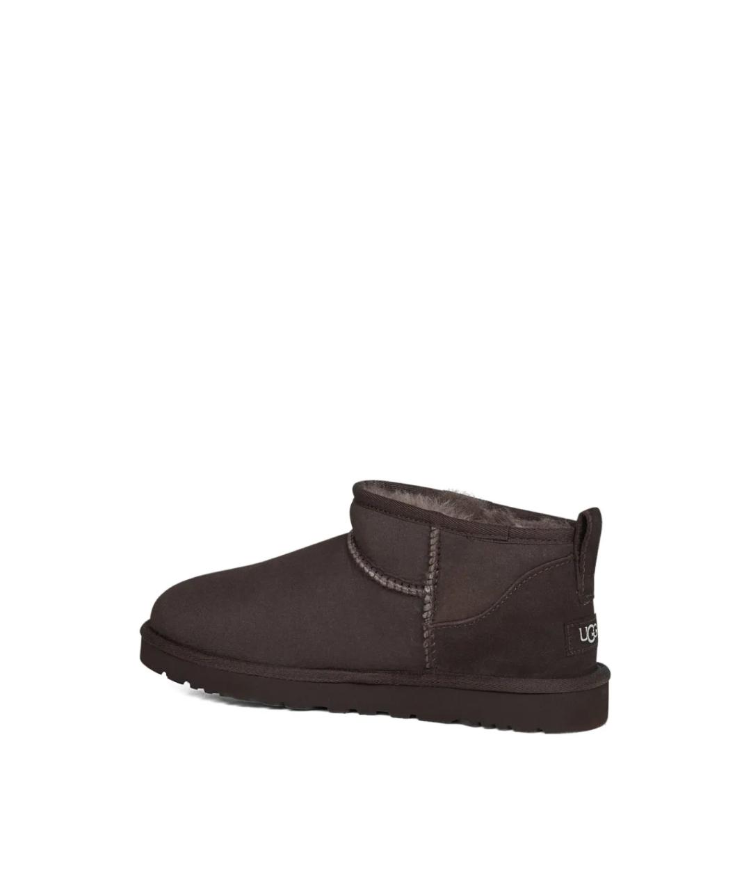 UGG AUSTRALIA Коричневые нубуковые низкие ботинки, фото 3