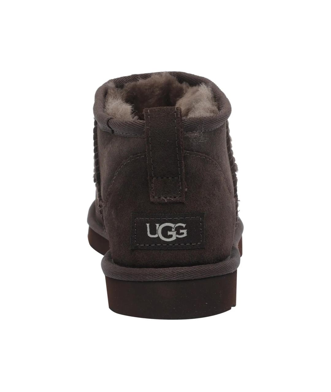 UGG AUSTRALIA Коричневые нубуковые низкие ботинки, фото 5