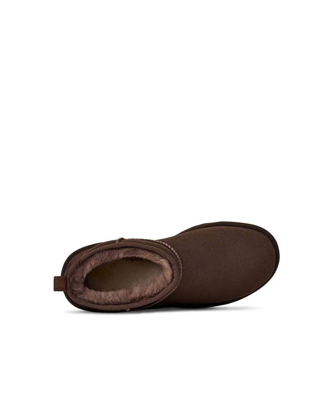 UGG AUSTRALIA Коричневые нубуковые низкие ботинки, фото 4
