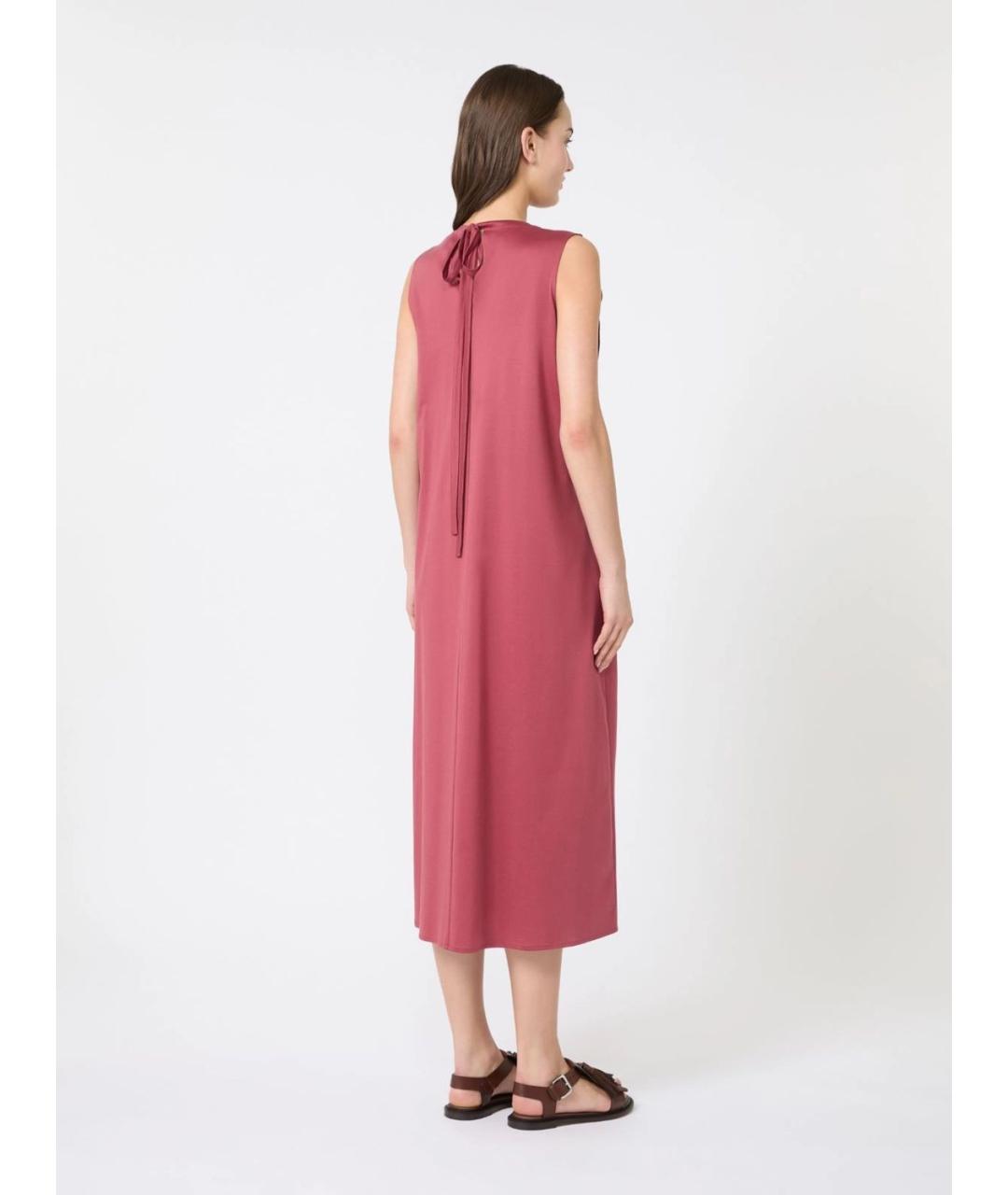 WEEKEND MAX MARA Фуксия хлопковое повседневное платье, фото 4