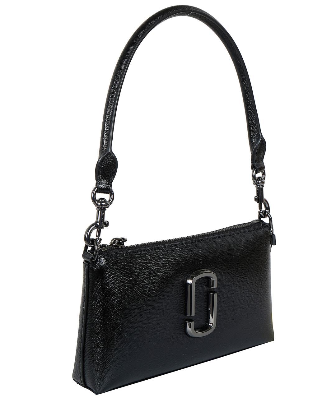MARC JACOBS Черная кожаная сумка с короткими ручками, фото 3