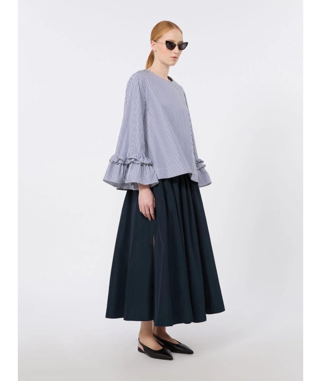 'S MAX MARA Голубая хлопковая рубашка, фото 2
