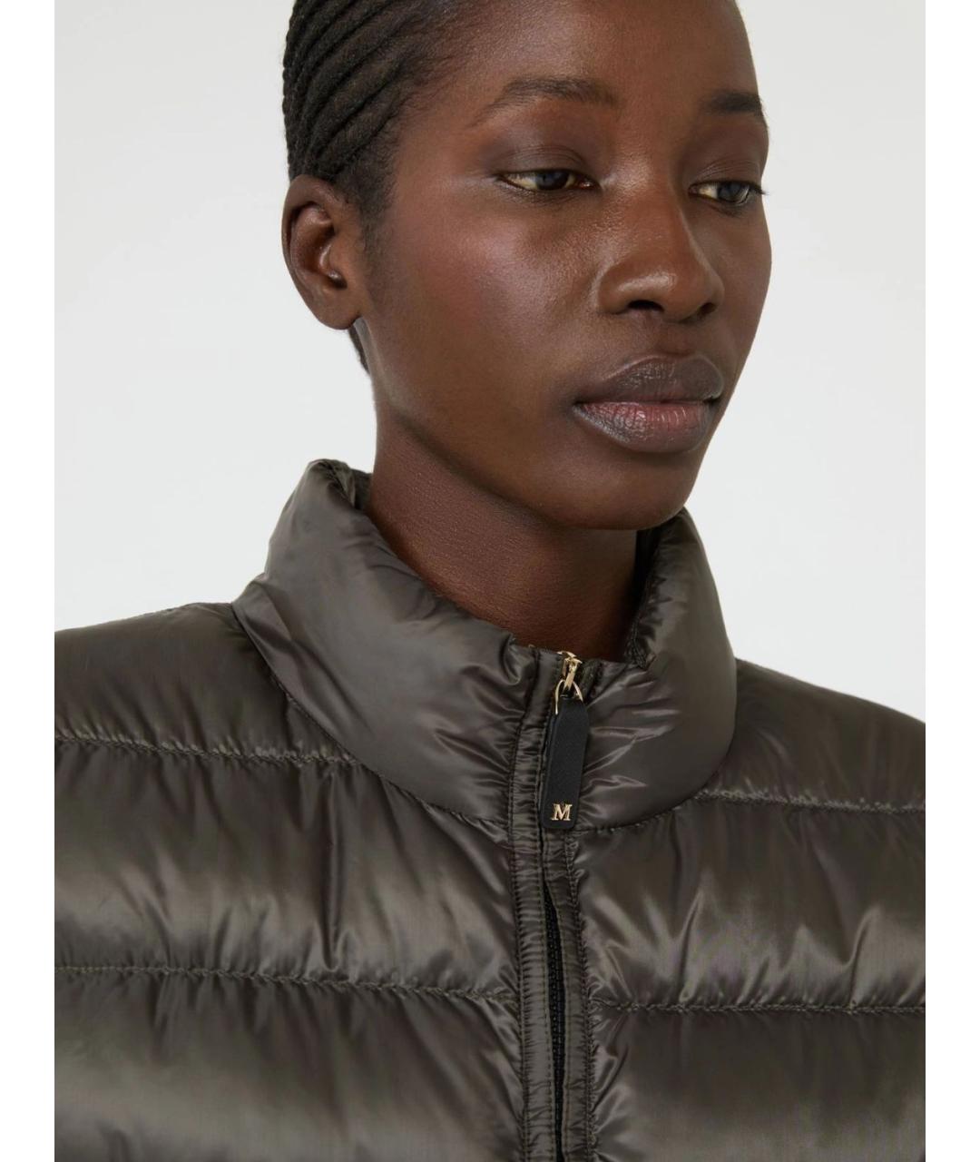 MAX MARA Хаки полиэстеровый жилет, фото 5