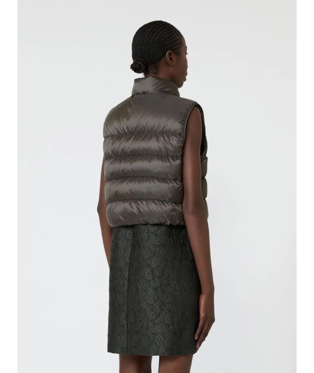 MAX MARA Хаки полиэстеровый жилет, фото 4