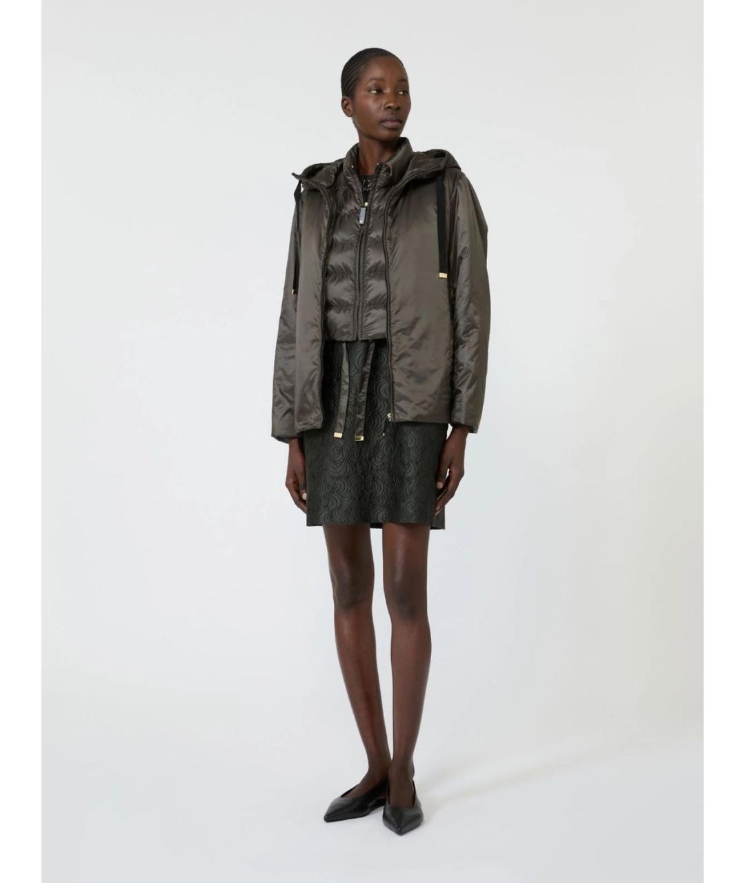 MAX MARA Хаки полиэстеровый жилет, фото 2