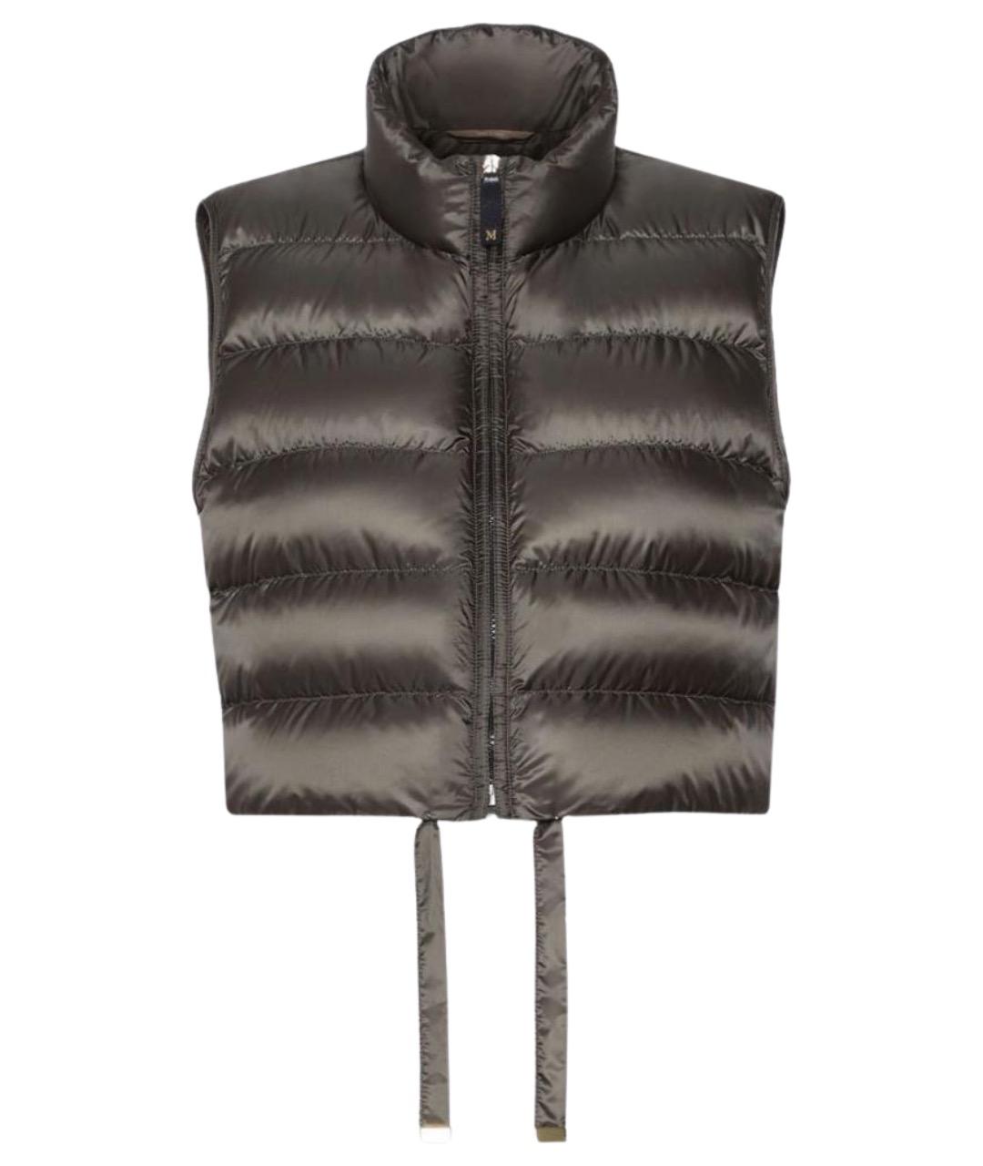 MAX MARA Хаки полиэстеровый жилет, фото 1