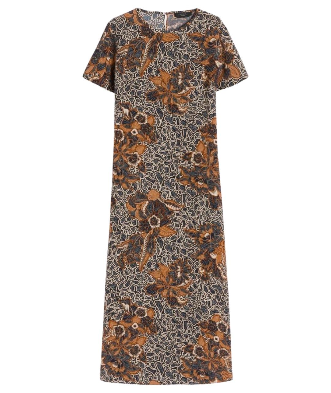 WEEKEND MAX MARA Темно-синее шелковое повседневное платье, фото 1