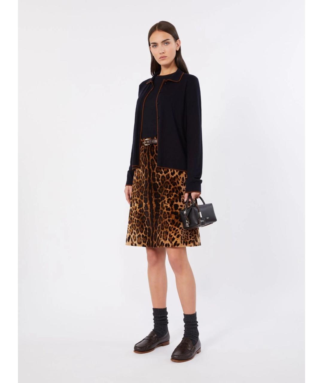 MAX MARA STUDIO Темно-синяя шерстяная футболка, фото 2
