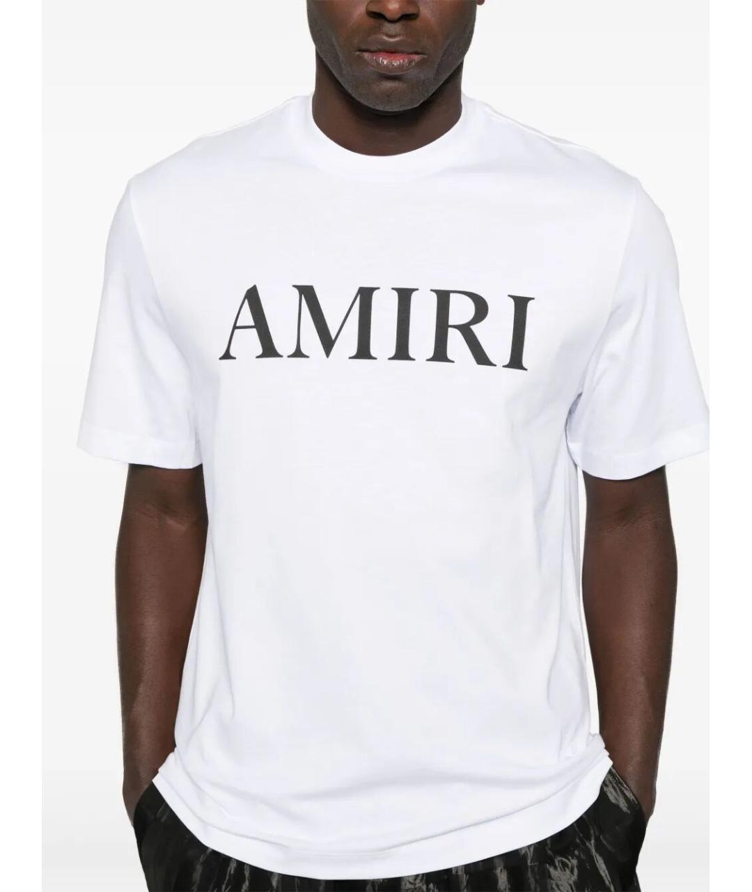 AMIRI Белая хлопковая футболка, фото 4