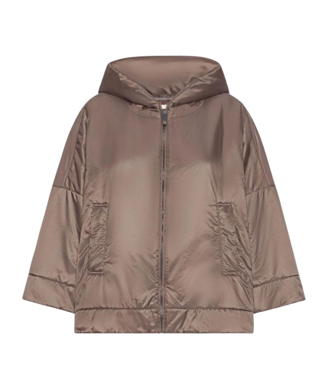 MAX MARA Коричневая полиэстеровая куртка, фото 1